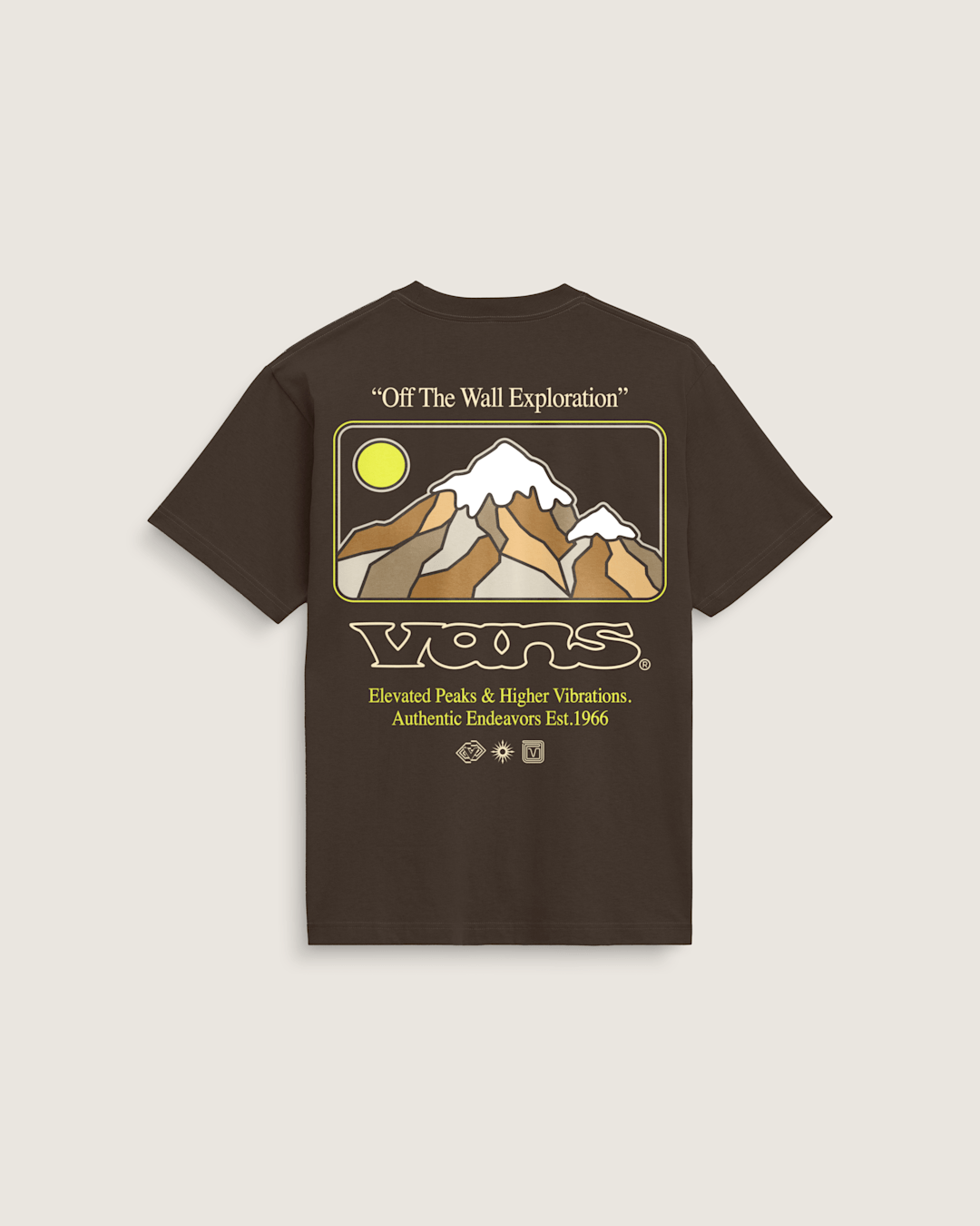 Vans Elevated Peaks T-Shirt in Demitasse Brown