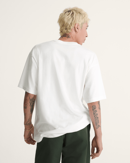 Vans Ribcage Reversible T-Shirt in Egret White