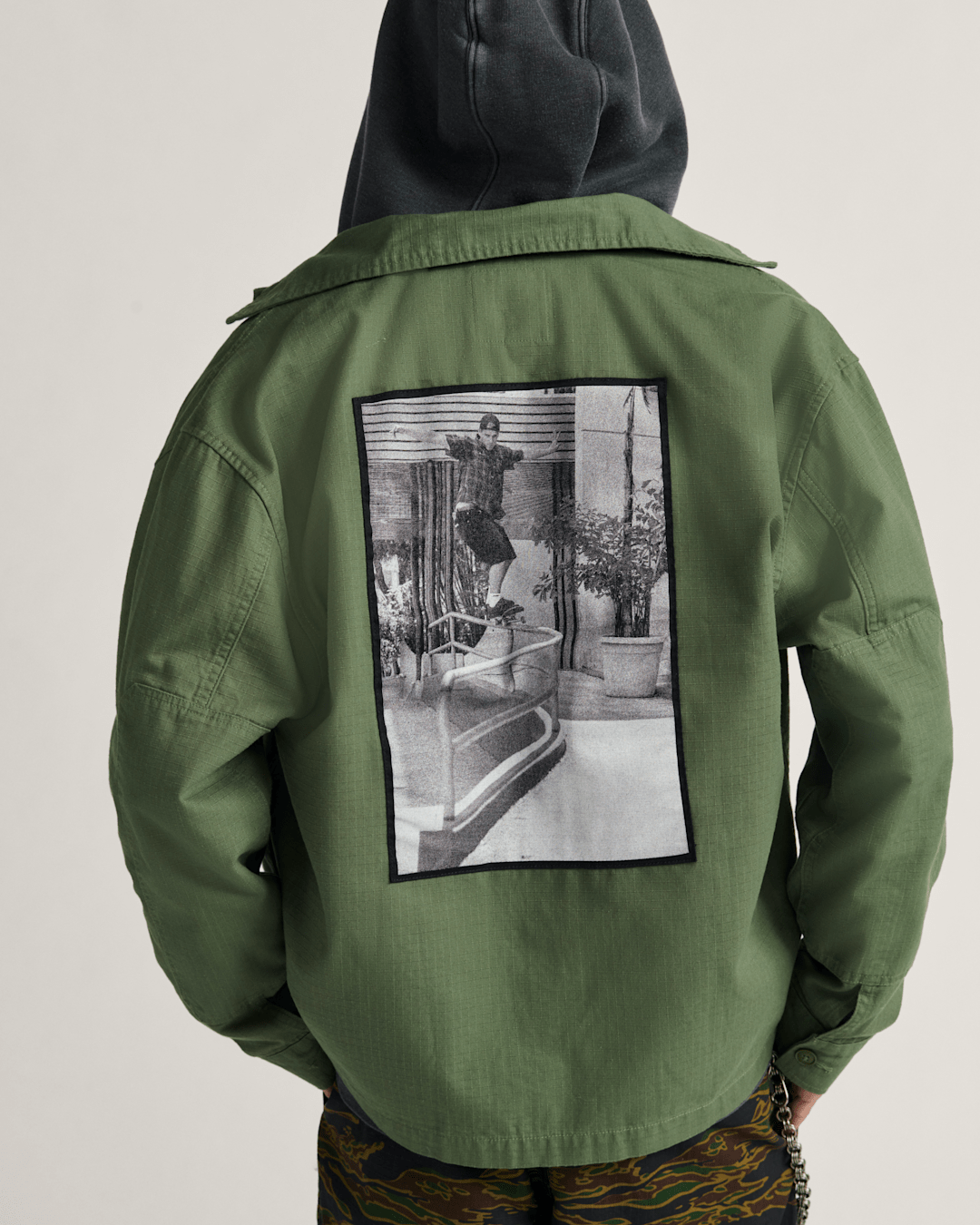 Vans Skate Military Overshirt by Atiba Jefferson in Atiba Pine Forest Green
