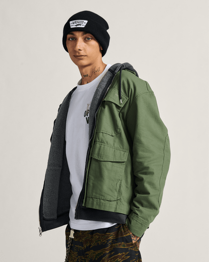 Vans Skate Military Overshirt by Atiba Jefferson in Atiba Pine Forest Green