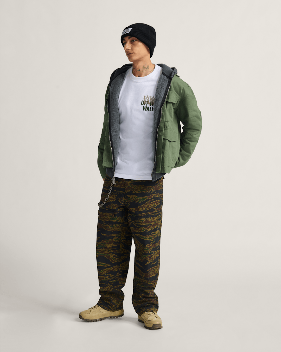 Vans Skate Military Overshirt by Atiba Jefferson in Atiba Pine Forest Green