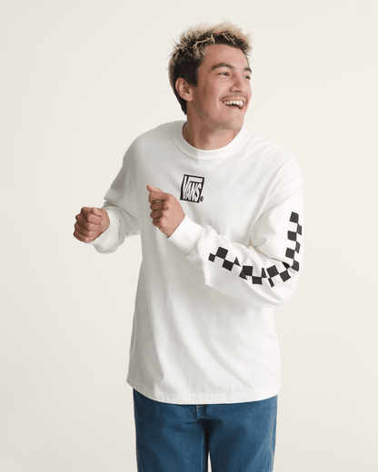 Vans TeamTeam Long Sleeve T-Shirt in Egret White