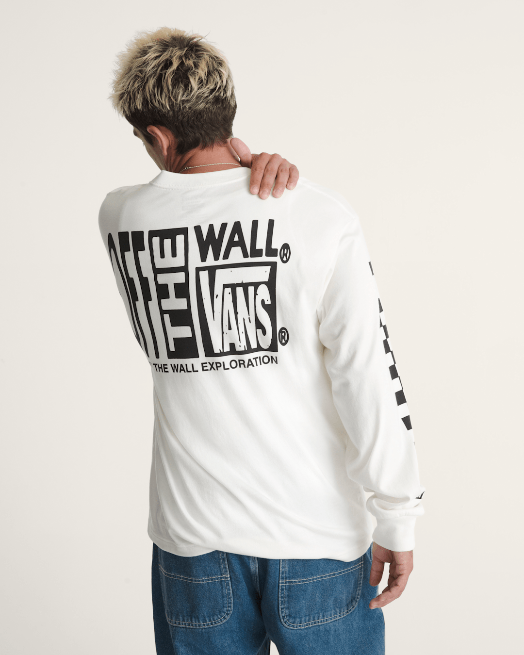 Vans TeamTeam Long Sleeve T-Shirt in Egret White