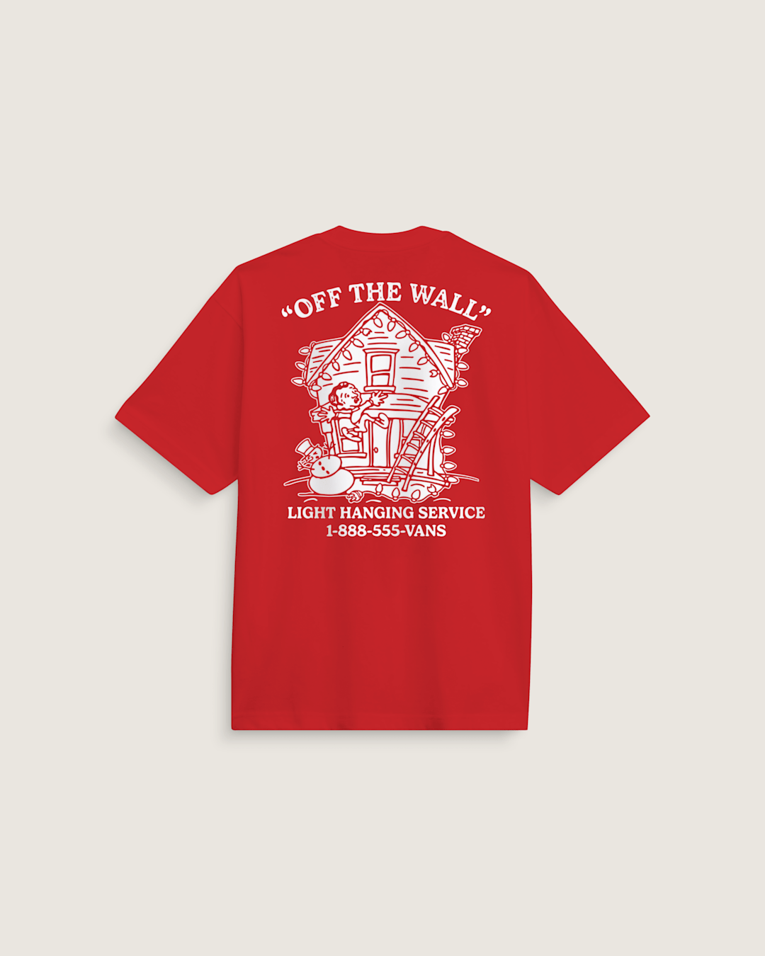 Vans Deck the Walls T-Shirt in Red