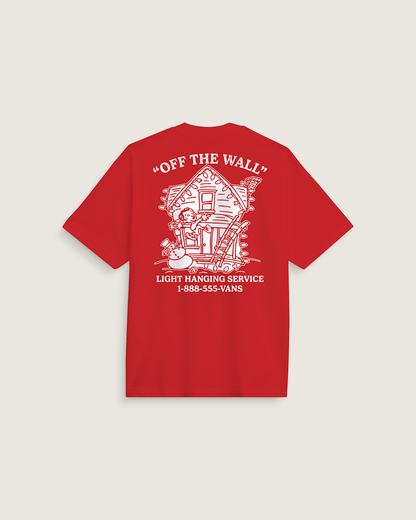 Vans Deck the Walls T-Shirt in Red
