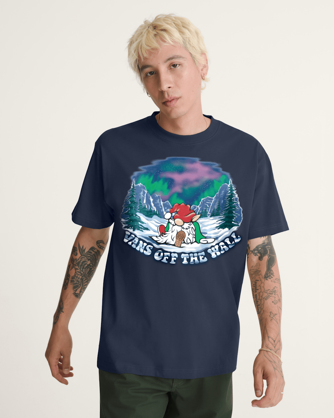 Vans Northern Lights T-Shirt in Navy Blue