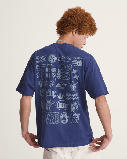 Vans Mixed Lot T-Shirt in Deep Twilight Blue