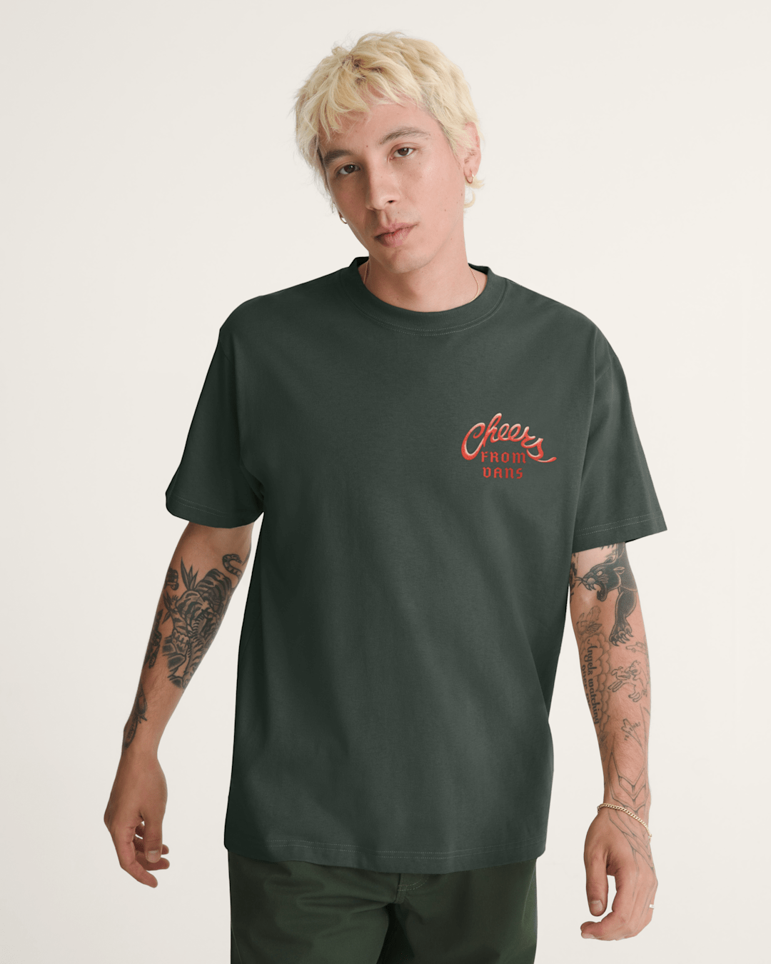 Vans Seasons Greetings T-Shirt in Green