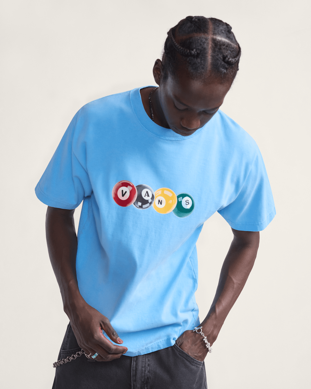 Vans Backspin T-Shirt in Tranquil Blue