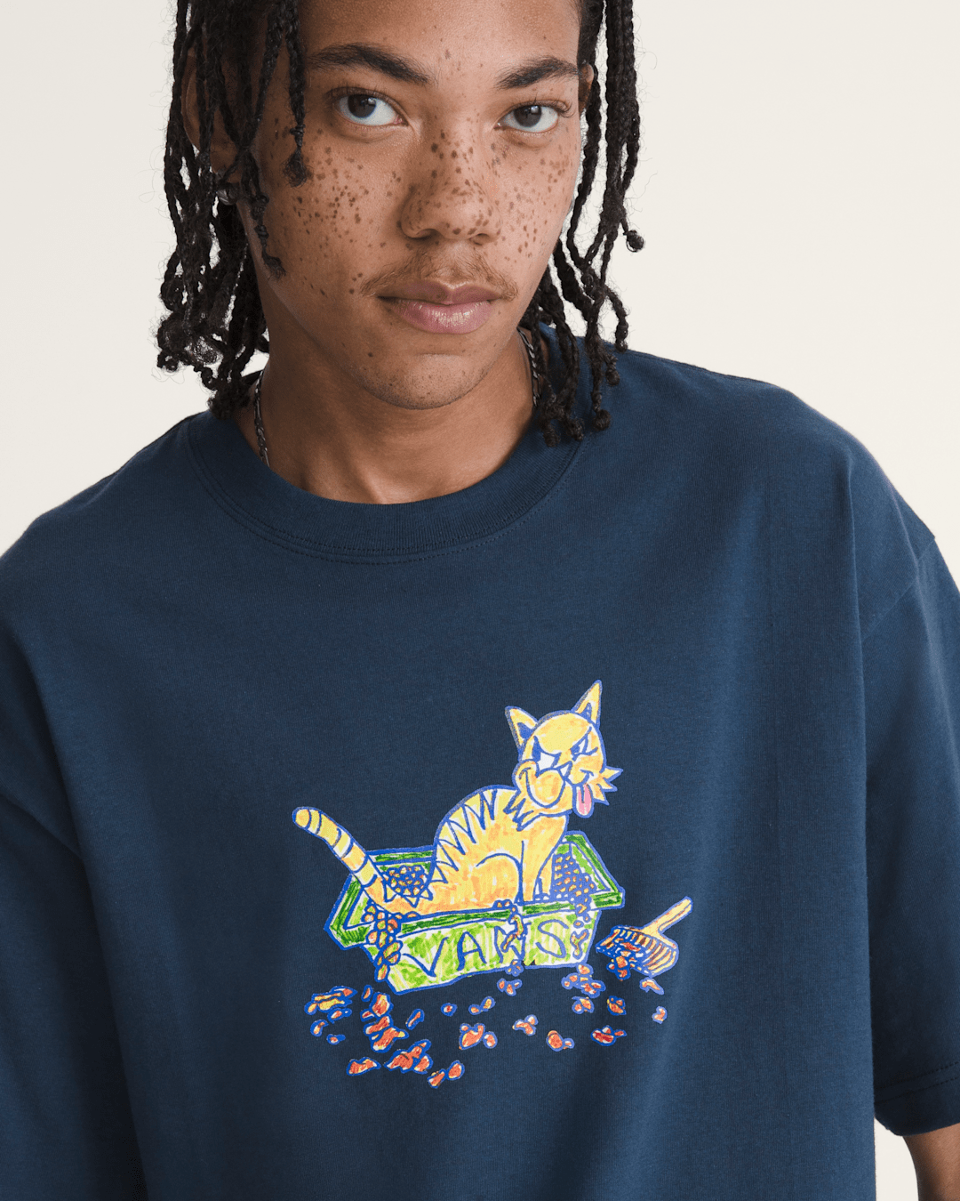 Vans Litter T-Shirt in Navy Blue