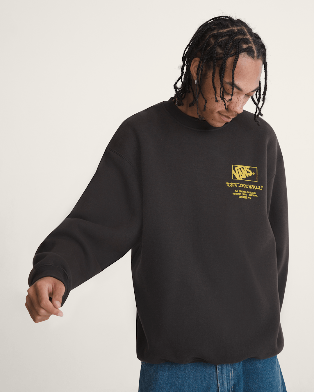 Vans Circle Bones Formula Crew Sweatshirt in Black