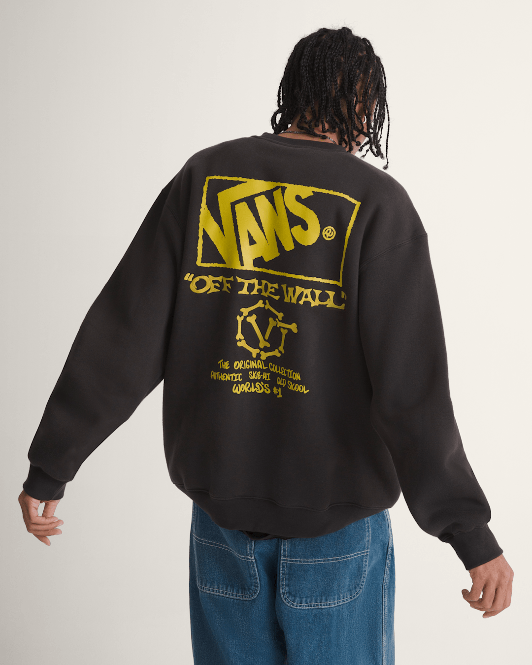 Vans Circle Bones Formula Crew Sweatshirt in Black