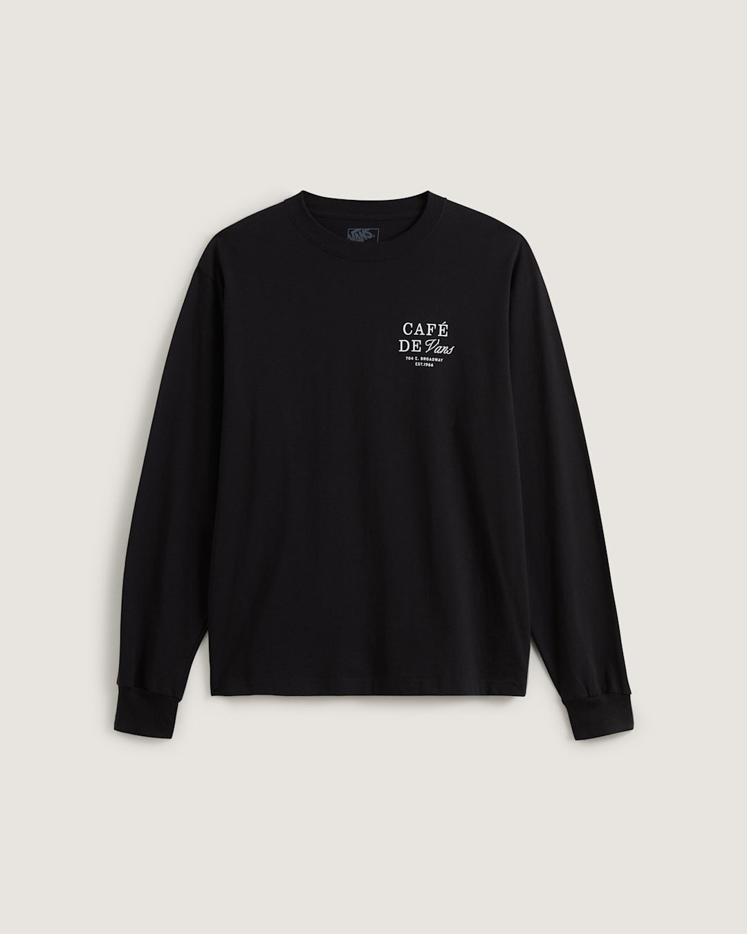 Vans Cafe Vans Long Sleeve T-Shirt in Black