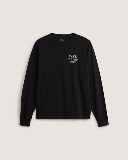 Vans Cafe Vans Long Sleeve T-Shirt in Black