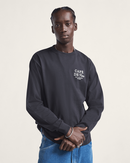 Vans Cafe Vans Long Sleeve T-Shirt in Black