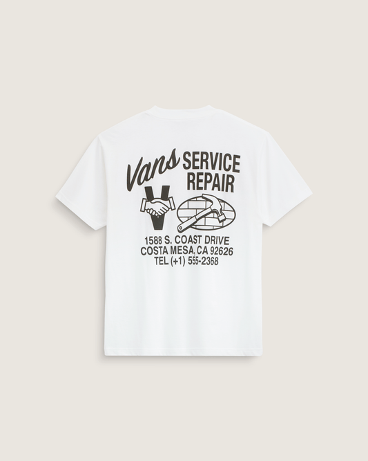 Vans Service Repair T-Shirt in White