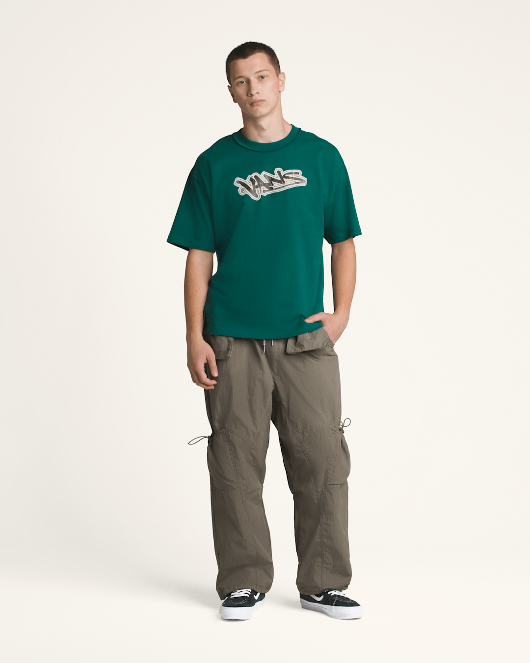 Vans Premium Short Sleeve T-Shirt in Rain Forest Green