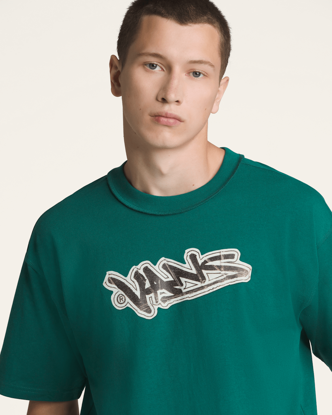 Vans Premium Short Sleeve T-Shirt in Rain Forest Green