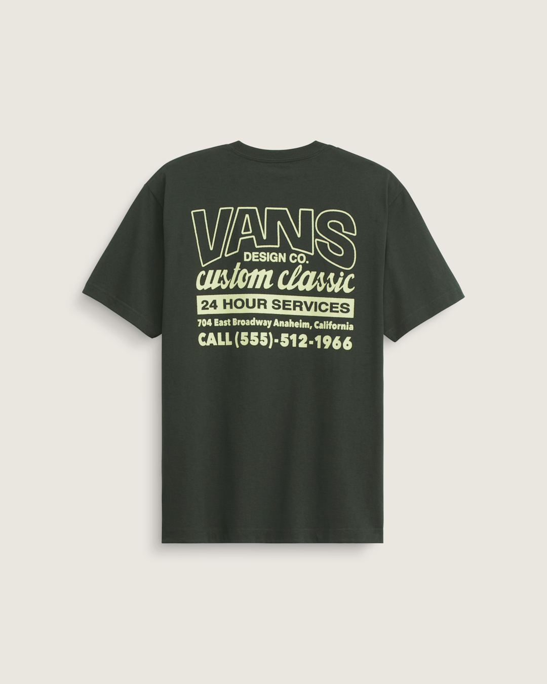 Vans Shop Front T-Shirt in Dried Kelp Green