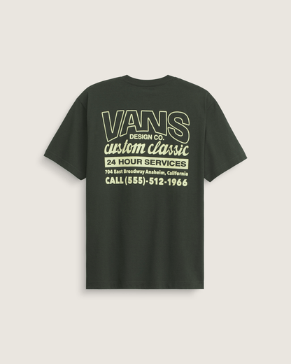 Vans Shop Front T-Shirt in Dried Kelp Green