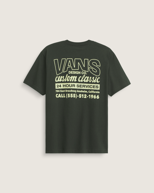 Vans Shop Front T-Shirt in Dried Kelp Green