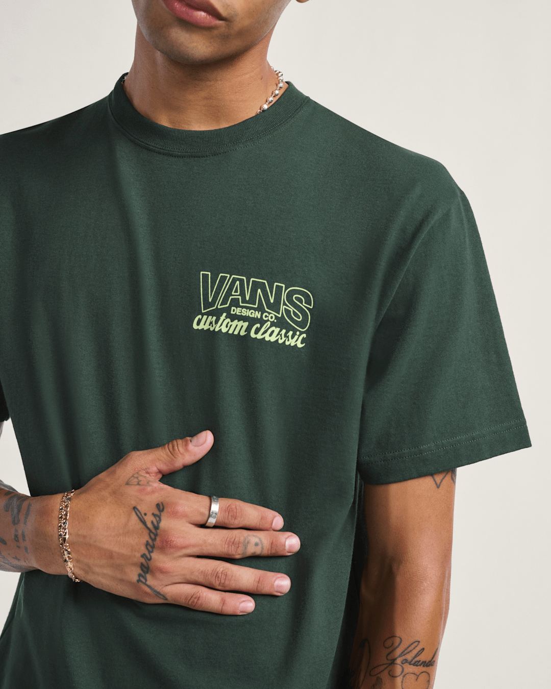 Vans Shop Front T-Shirt in Dried Kelp Green