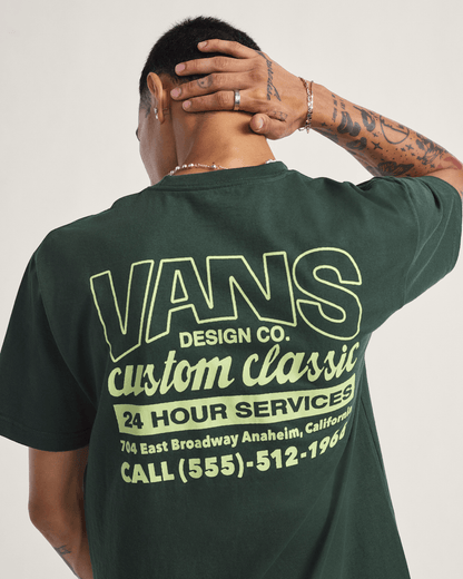 Vans Shop Front T-Shirt in Dried Kelp Green