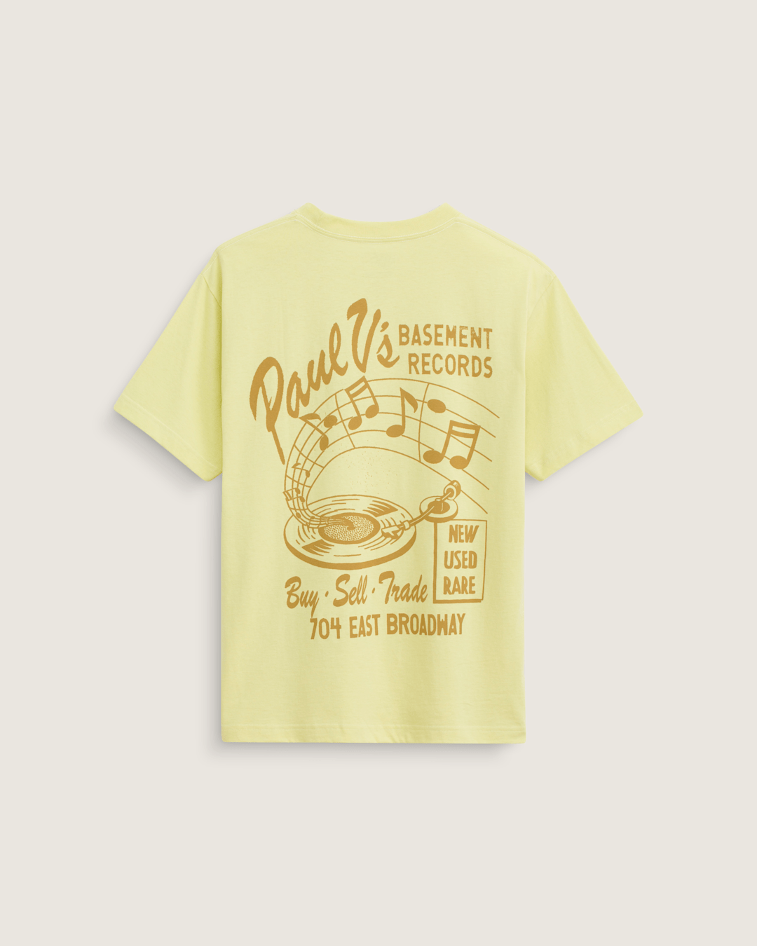 Vans Paul Vs T-Shirt in Canary Yellow