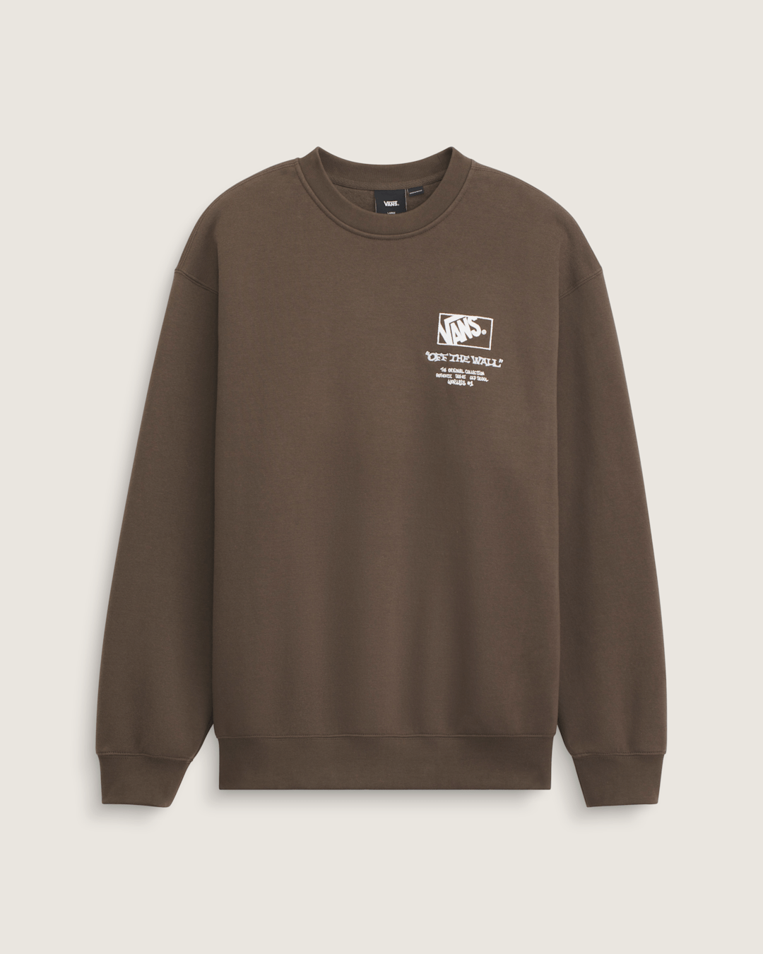Vans Circle Bones Formula Crew Sweatshirt in Coal Brown
