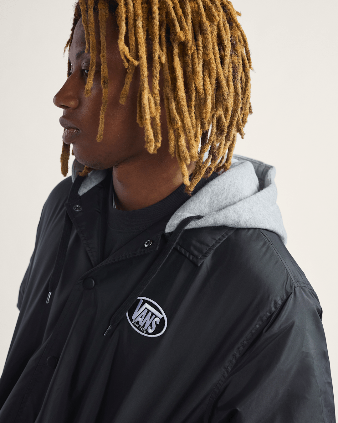 Vans Riley Hooded Coach's Jacket in Black