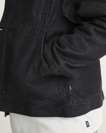 Vans Premium Mcavoy Lined Trucker Jacket in Rinse Black