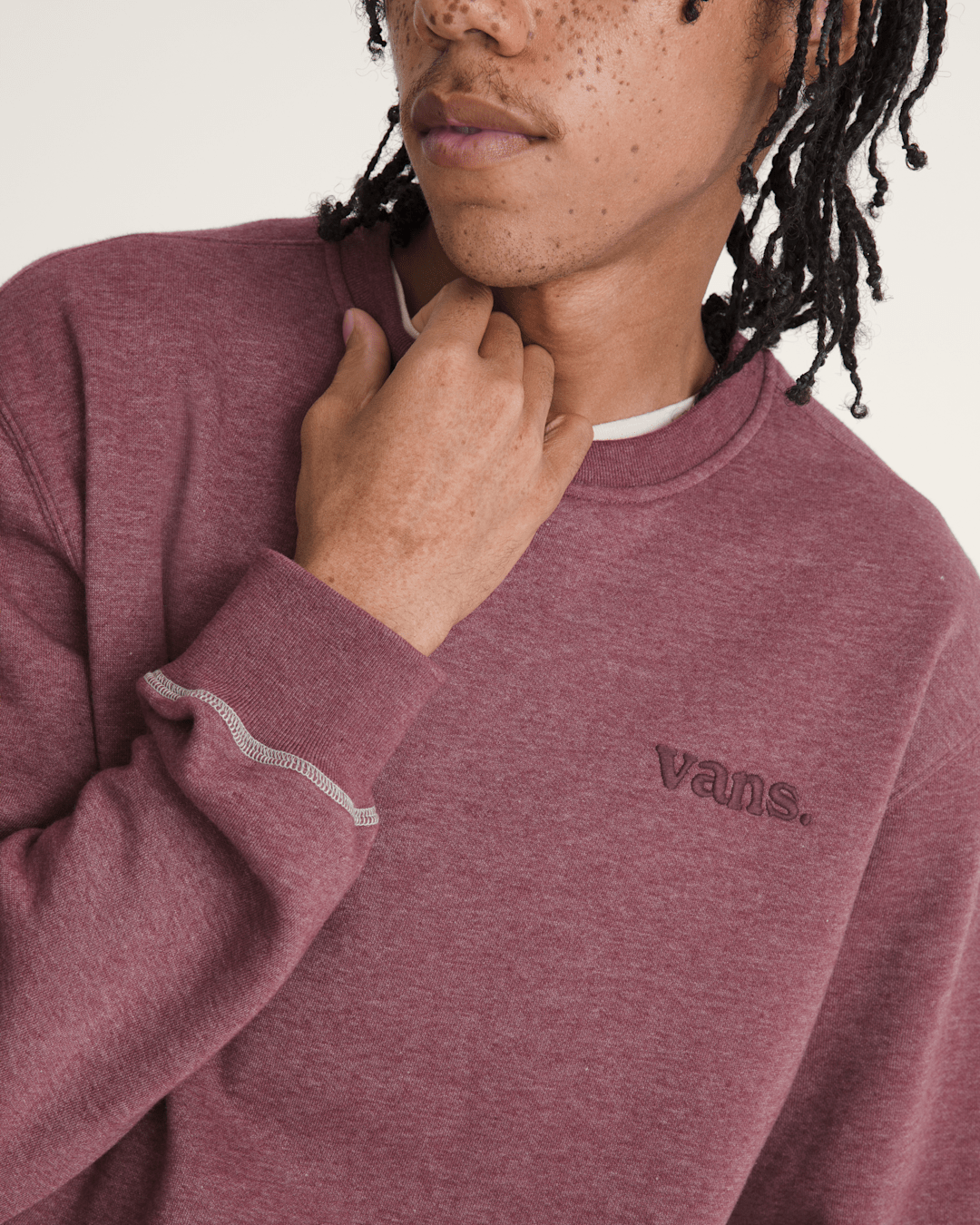 Vans Vans 66 Crew Sweatshirt in Port Royale Red