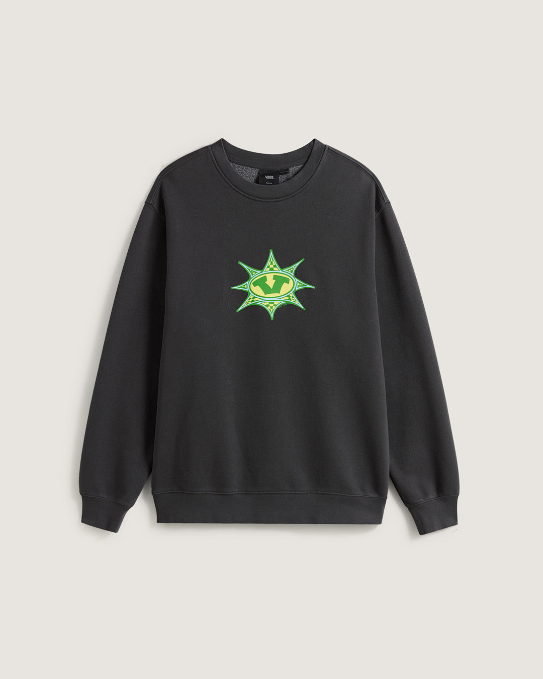 Vans Star Checker Crew Sweatshirt in Black