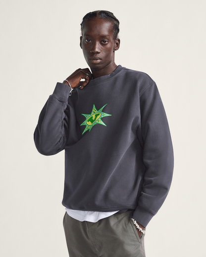 Vans Star Checker Crew Sweatshirt in Black