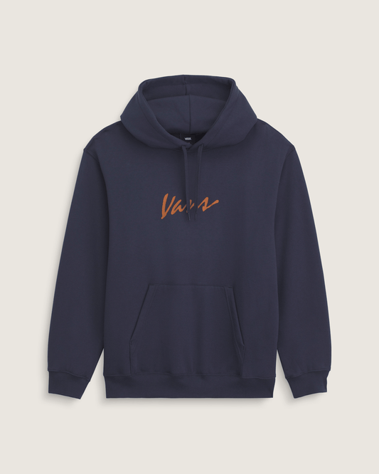 Vans Scripted Vans Pullover Hoodie in Parisian Night Blue