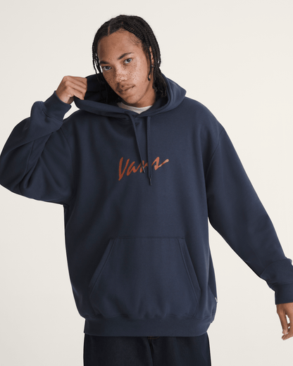 Vans Scripted Vans Pullover Hoodie in Parisian Night Blue