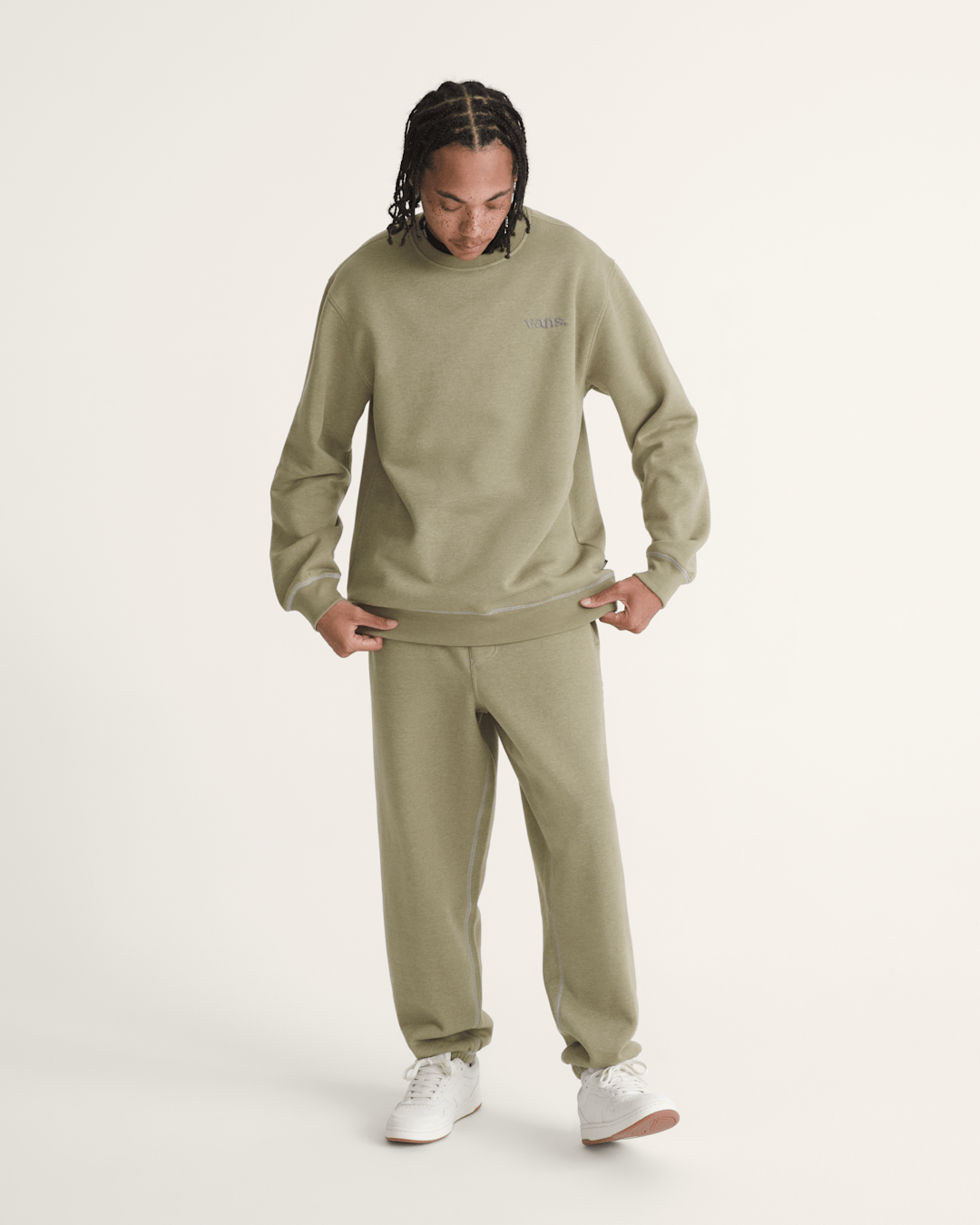 Vans Vans 66 Crew Sweatshirt in Bay Leaf Green