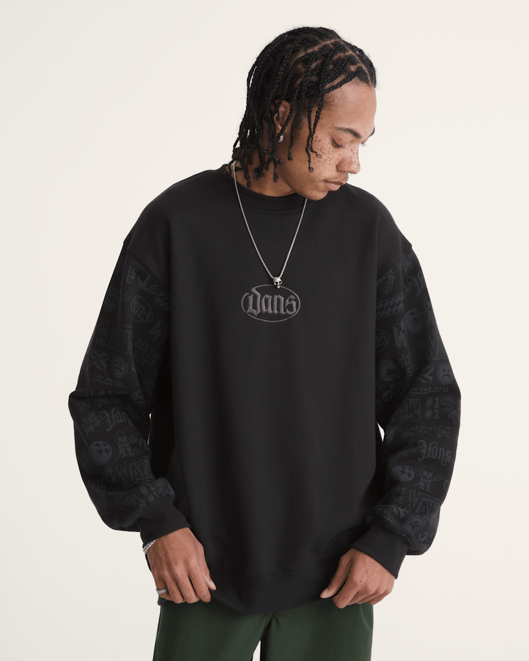 Vans Mixed Lot Crew Sweatshirt in Black