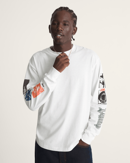 Vans Stormcast Long Sleeve T-Shirt in Marshmallow White