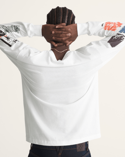 Vans Stormcast Long Sleeve T-Shirt in Marshmallow White