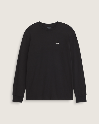 Vans Left Chest Logo Long Sleeve T-Shirt in Black