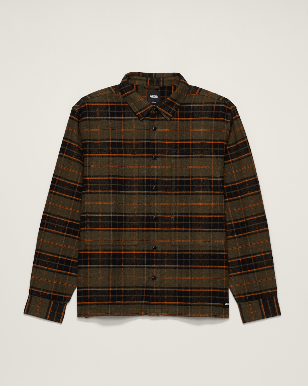 Vans Premium Flannel Shirt in Grape Leaf Green