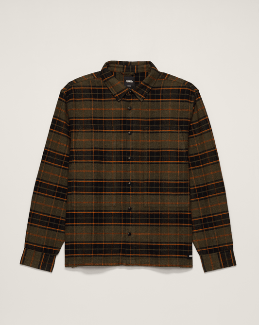 Vans Premium Flannel Shirt in Grape Leaf Green