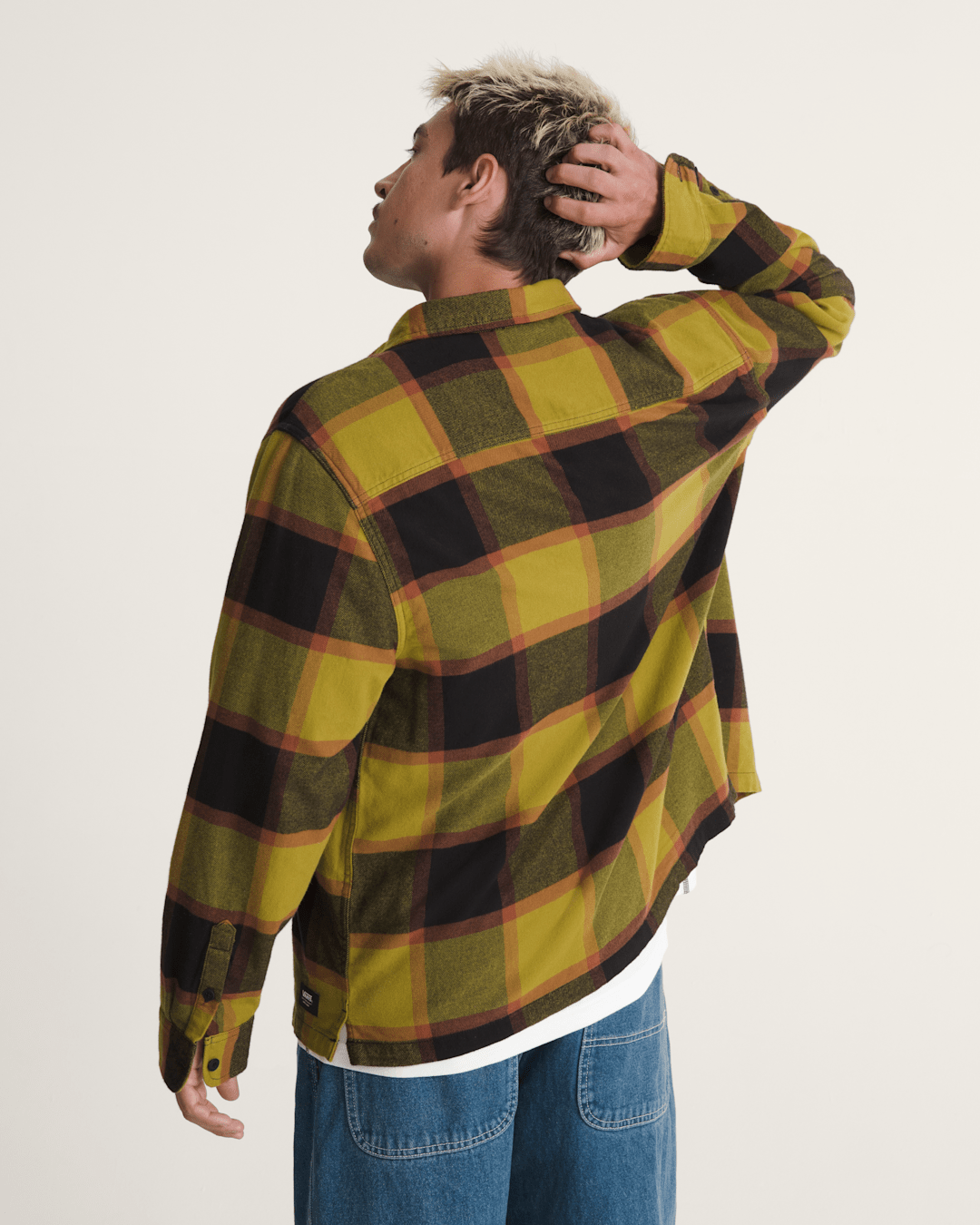 Vans Larkspur Plaid Flannel Shirt in Burnt Gold Yellow / Black