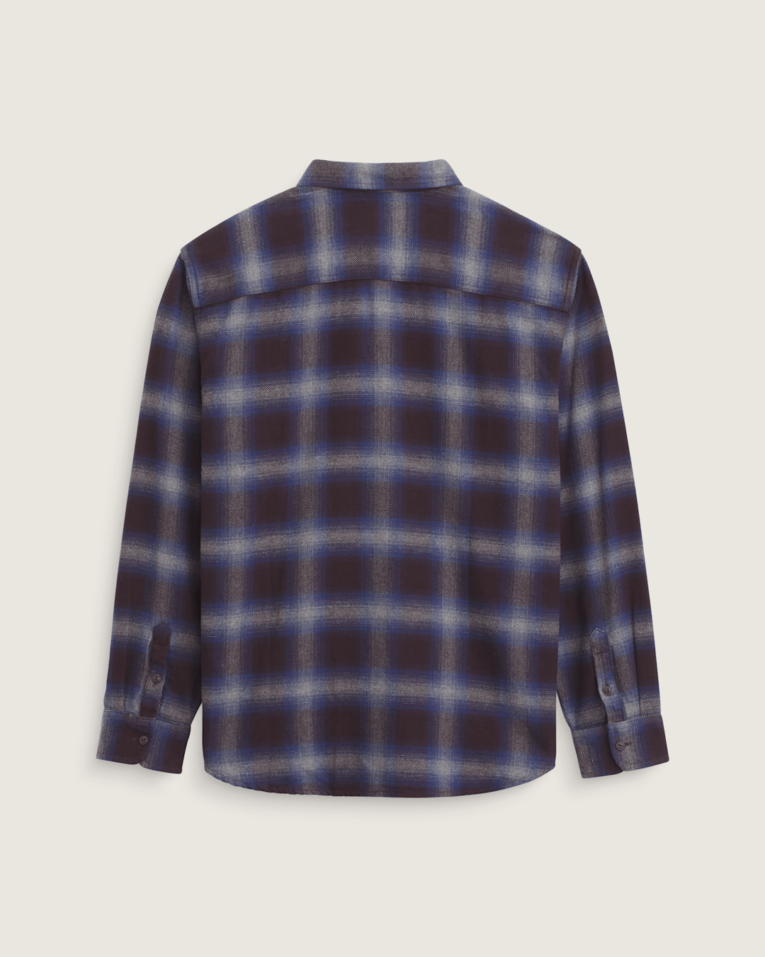 Vans Bixby Plaid Flannel Shirt in Dark Port Red / Pewter Heather Grey