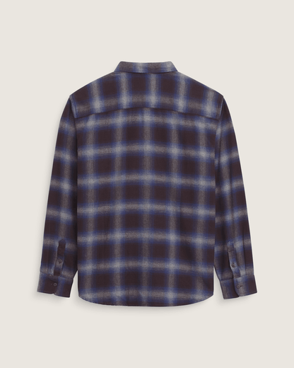 Vans Bixby Plaid Flannel Shirt in Dark Port Red / Pewter Heather Grey