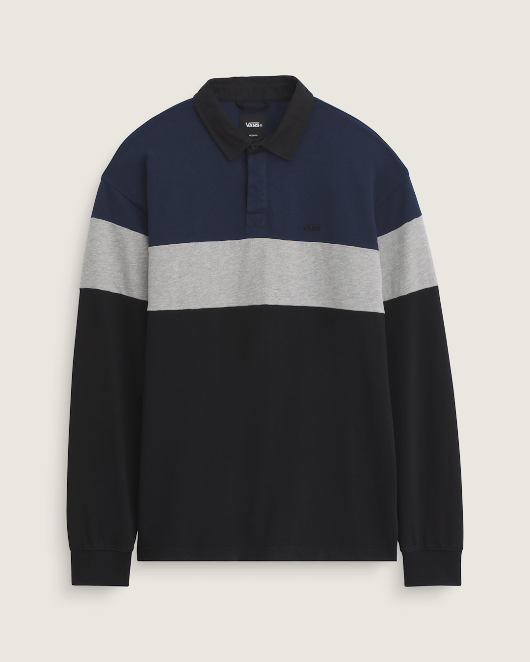 Vans Andy Rugby Long Sleeve Shirt in Black