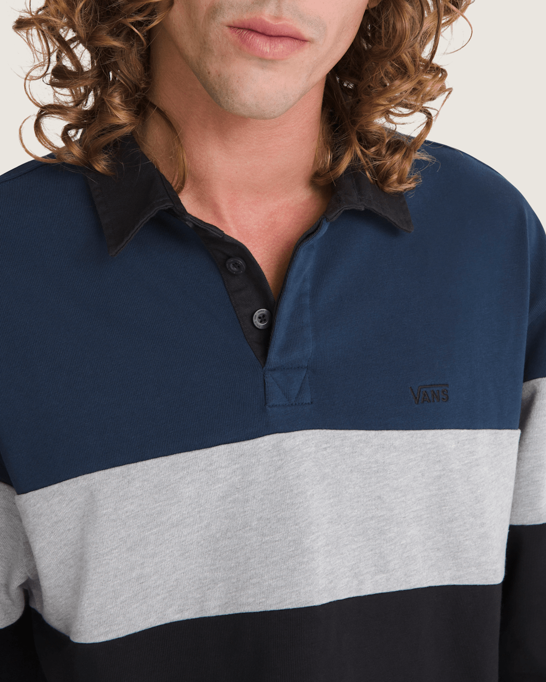 Vans Andy Rugby Long Sleeve Shirt in Black