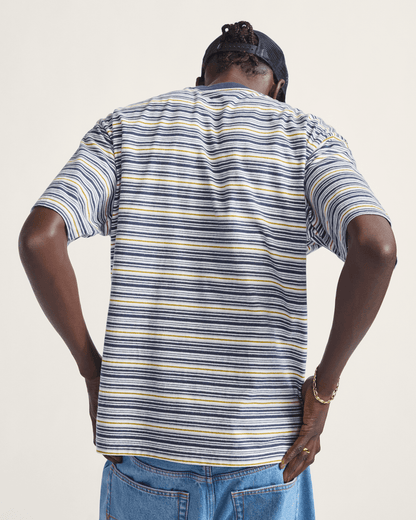 Vans Cameron Stripe Shirt in Blue / Marshmallow White