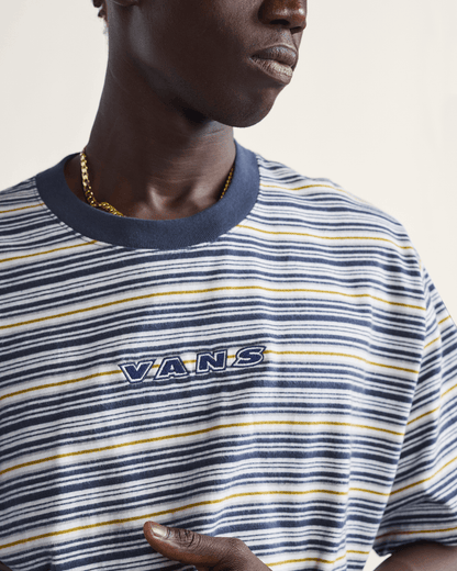 Vans Cameron Stripe Shirt in Blue / Marshmallow White